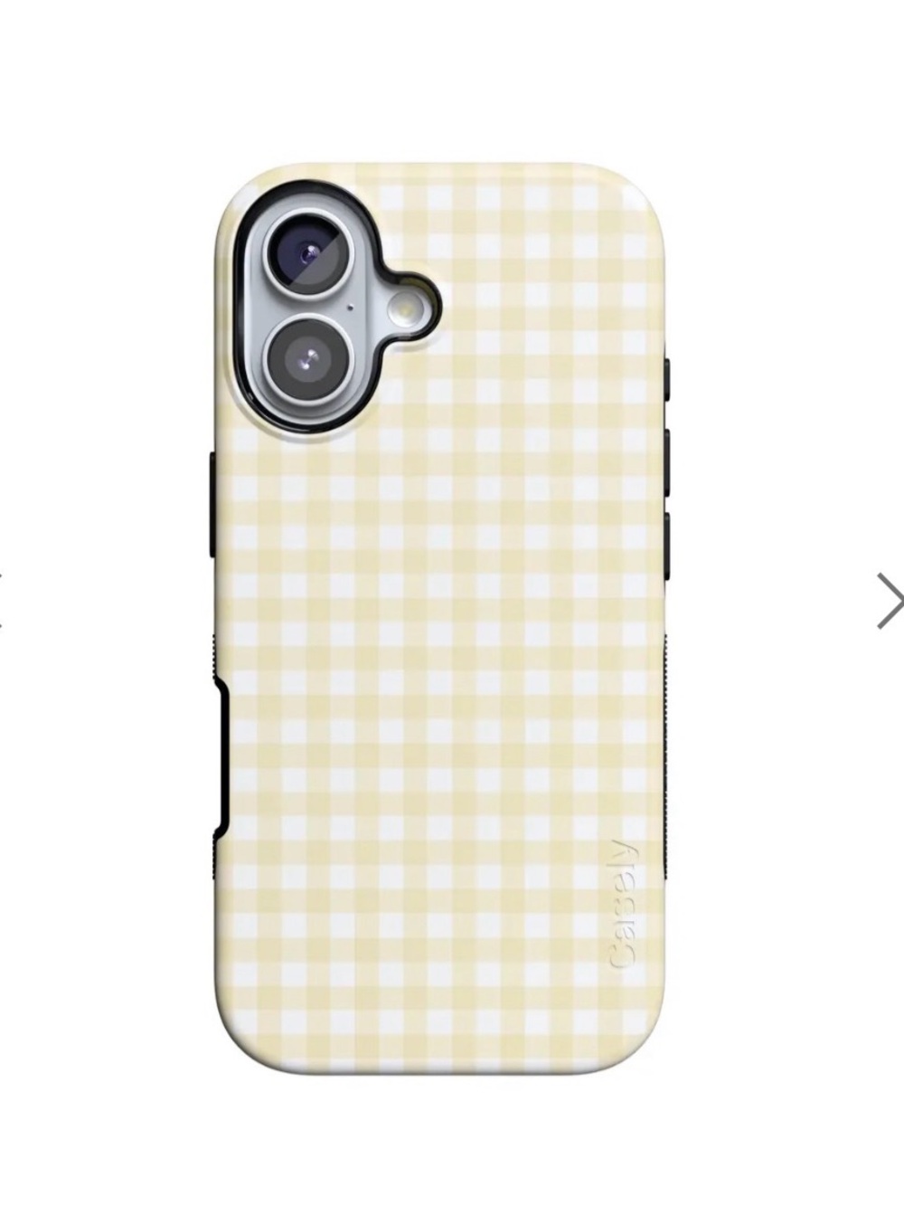 Casely Yellow Gingham iPhone 16 Case